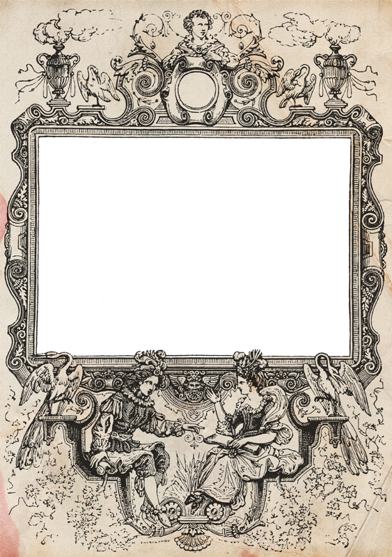 Zibi Vintage Scrap Paper Frames, Collage Frames, Vintage (563x800), Png Download