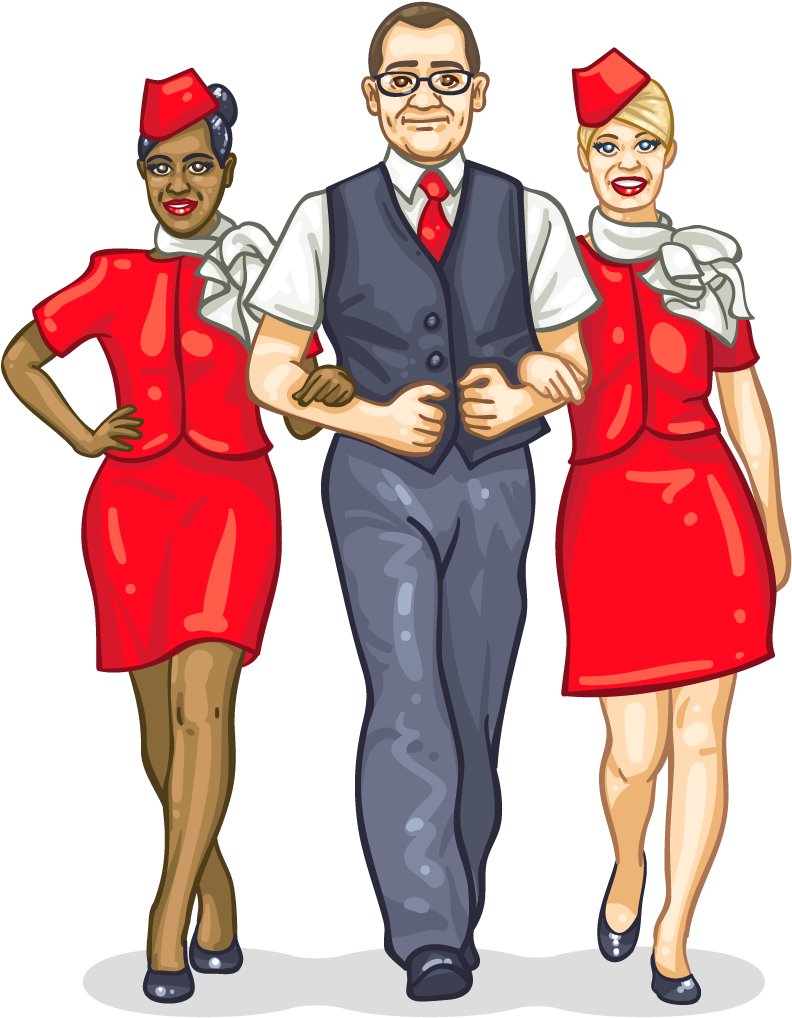 Flight Attendant (1024x1024), Png Download