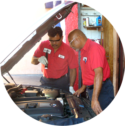 Two Men Checking Some Parts Of An Auto (970x533), Png Download