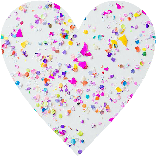 Heart Love Colorful Confetti Awesome Cool Fun (639x644), Png Download