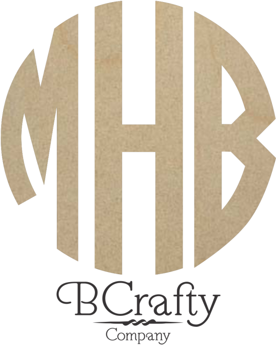 Wooden Circle Monogram (684x912), Png Download