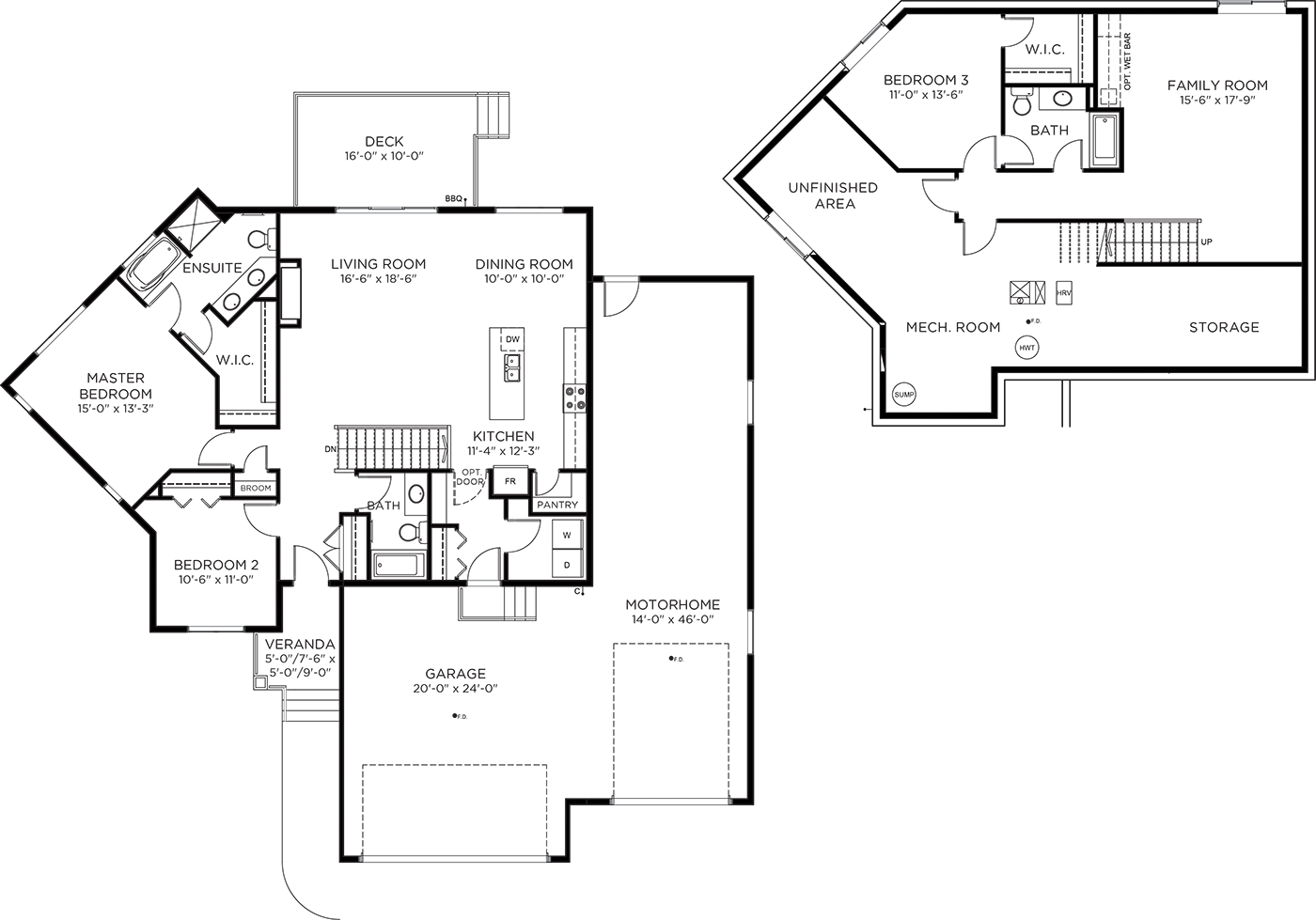 Tamarack 50 Floor Plan (1400x979), Png Download