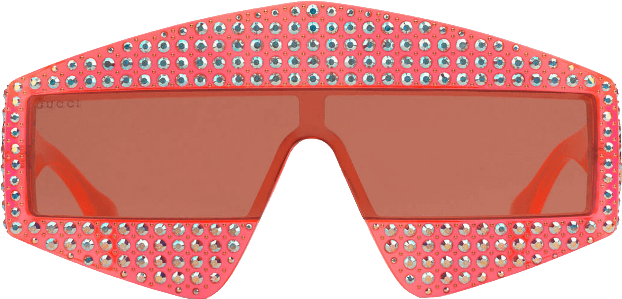 Rectangular-frame Acetate Sunglasses With Crystals (2400x2400), Png Download