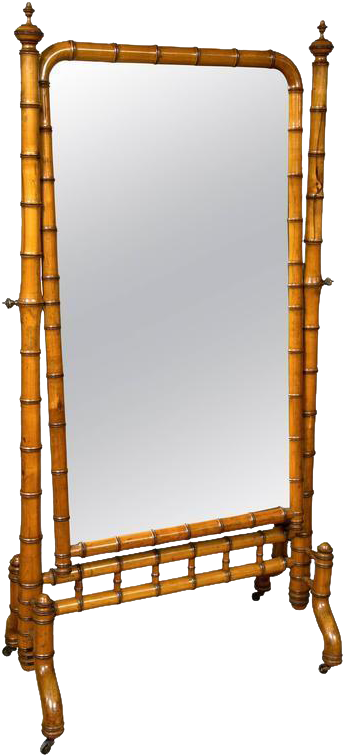 Victorian Era Aesthetic Movement Faux Bamboo Cheval (754x754), Png Download