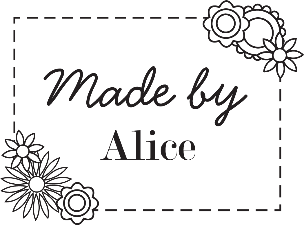 "made By" Border And Flowers Stamp (1200x1200), Png Download