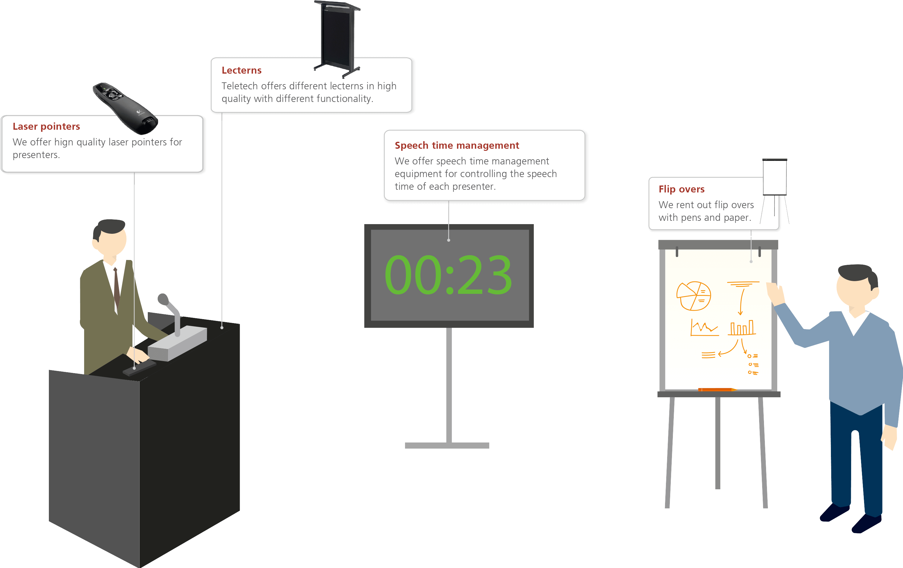 Examples Of Accessories For Meetings & Events (2994x1929), Png Download