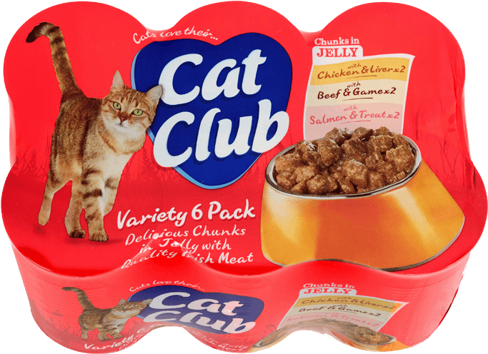Cat Club Chunks In Jelly (750x620), Png Download