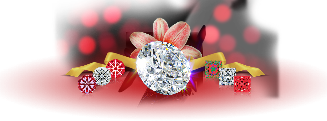 Hearts And Arrows Diamonds (1242x461), Png Download