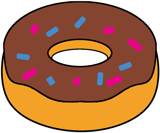 Doughnut, Clipart, Food, Snack, Fast-food, Cartoon (720x720), Png Download