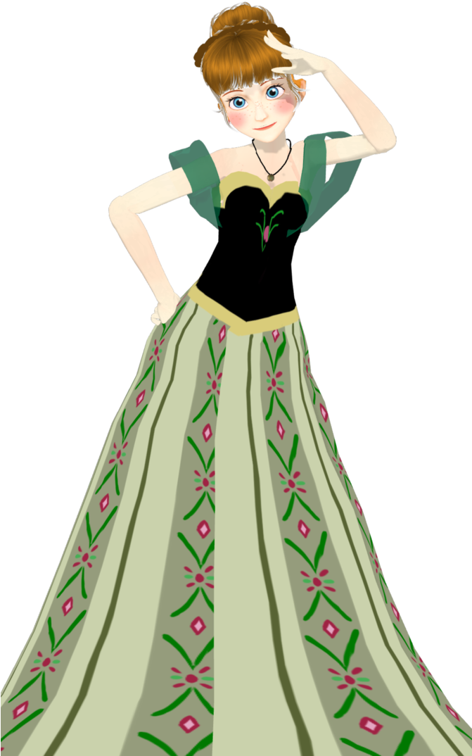 Anna Frozen Coronation Png (670x1191), Png Download