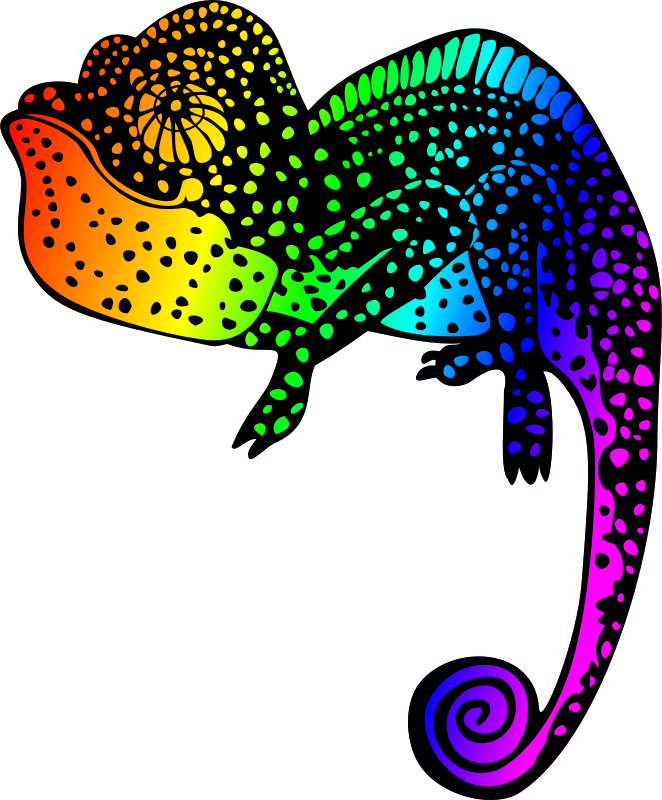 Chameleon (662x800), Png Download