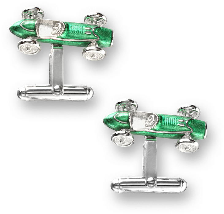 Nicole Barr Designs Sterling Silver Racecar T Bar Cufflinks (800x800), Png Download
