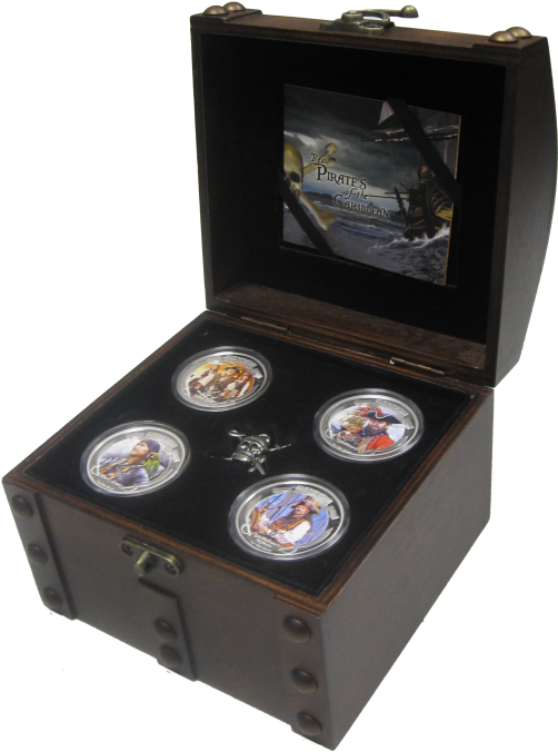 2011 Niue Real Pirates Of The Caribbean 4 Coin Silver (528x700), Png Download