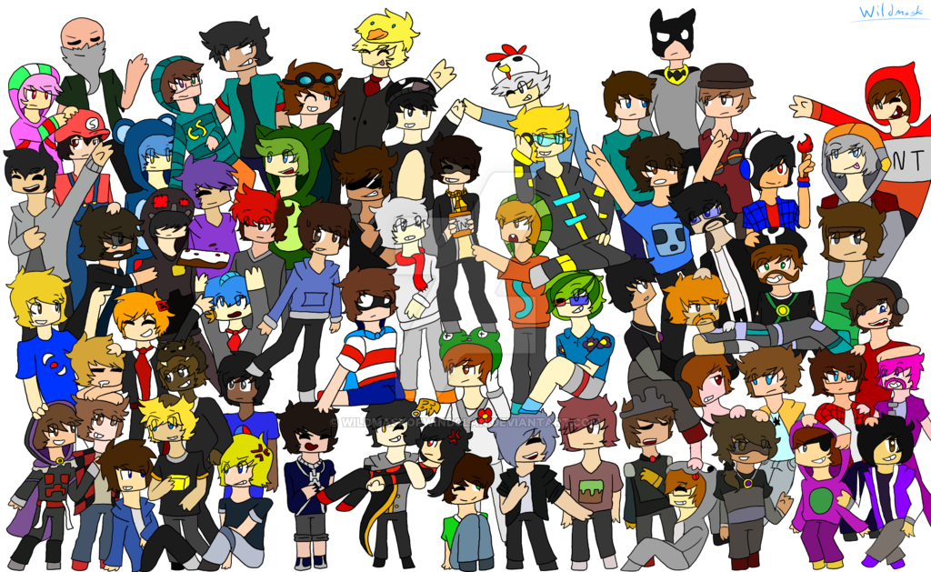 youtubers collage wallpaper