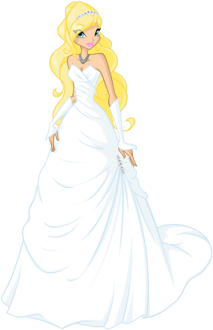 Cartoon Wedding Dress Luxury Brides Photo (720x1110), Png Download