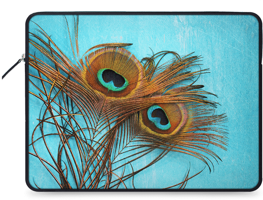 Dailyobjects 3 Peacock Feathers Ballistic Nylon Zippered (900x900), Png Download