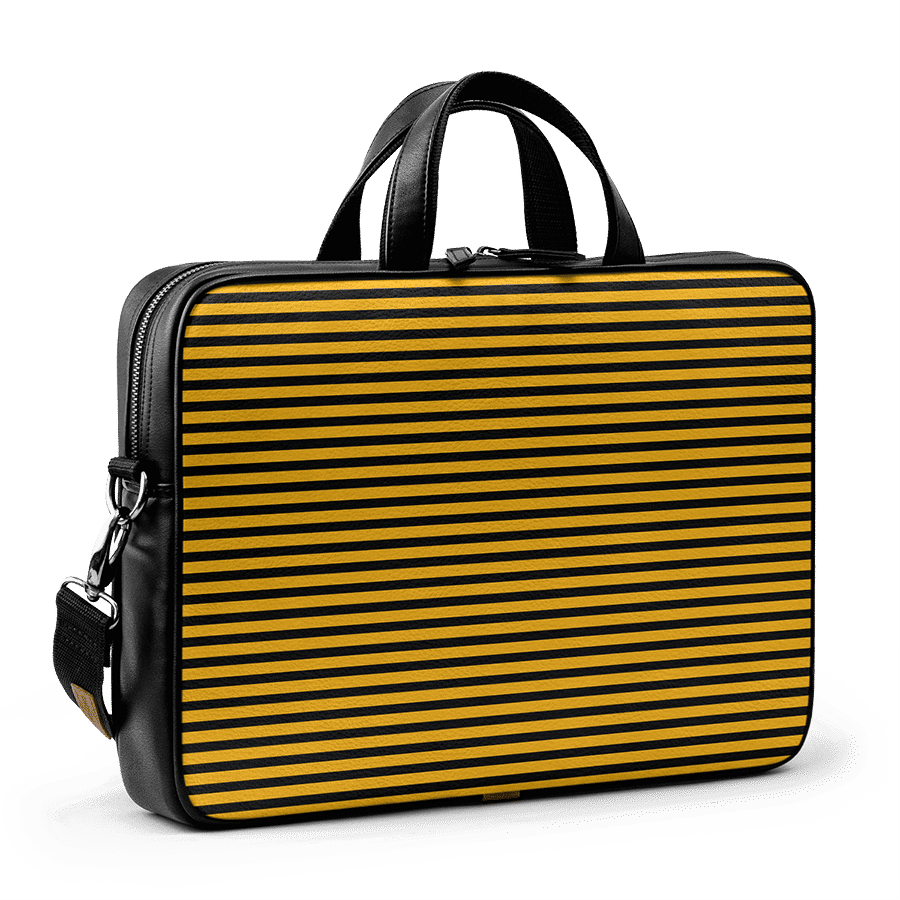 Dailyobjects Ochre Pinstripes City Compact Messenger (900x900), Png Download