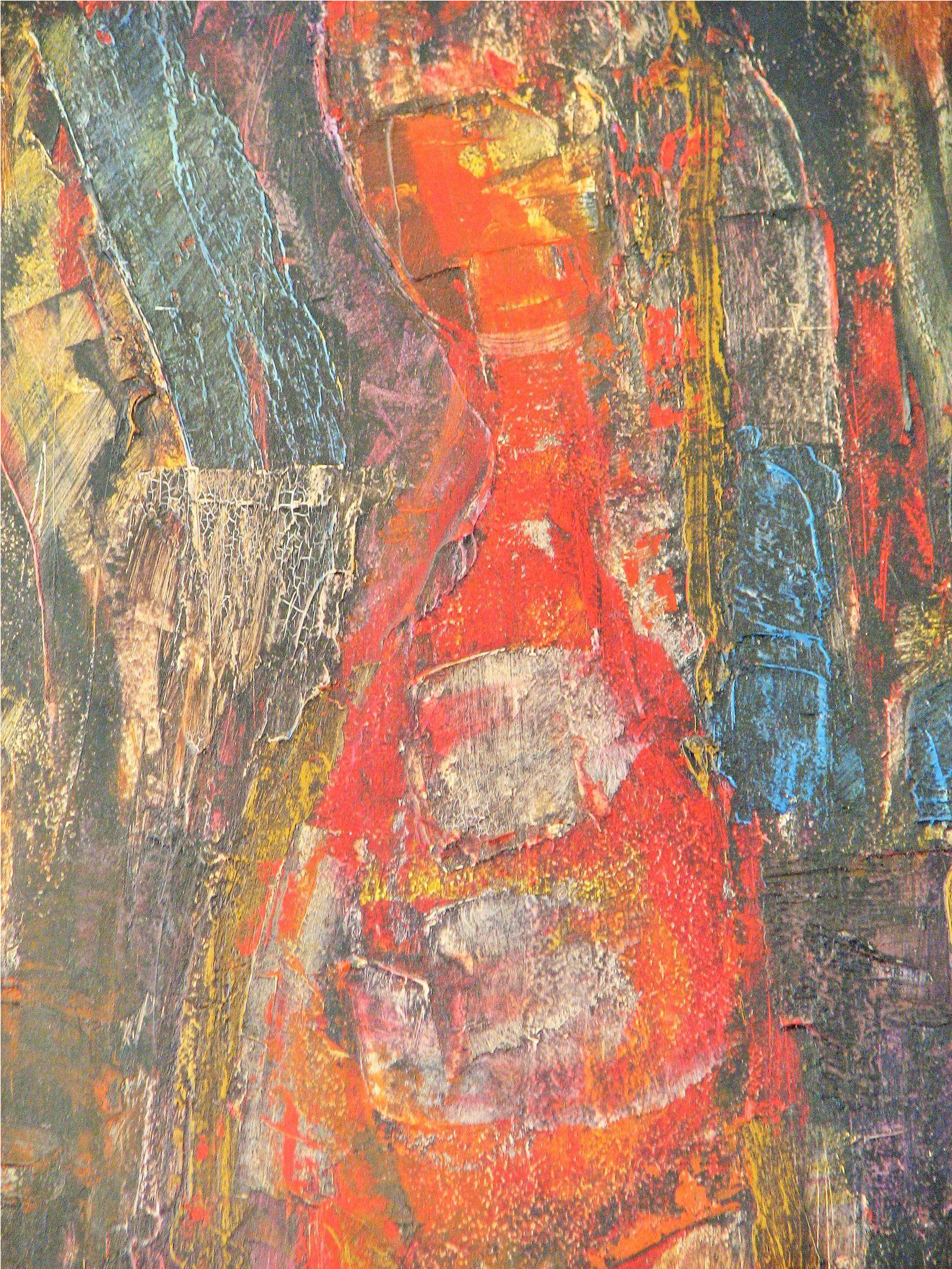 Mujer By Kent Nielsen, Mexico, Red Abstract Oil Painting, (2048x2048), Png Download