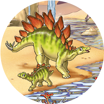 Customised Stegosaurus Badges (661x661), Png Download