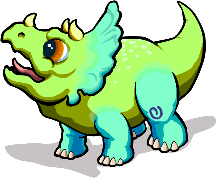 Khủng Long Ba Sừng Bé 2 Triceratops Baby (800x594), Png Download