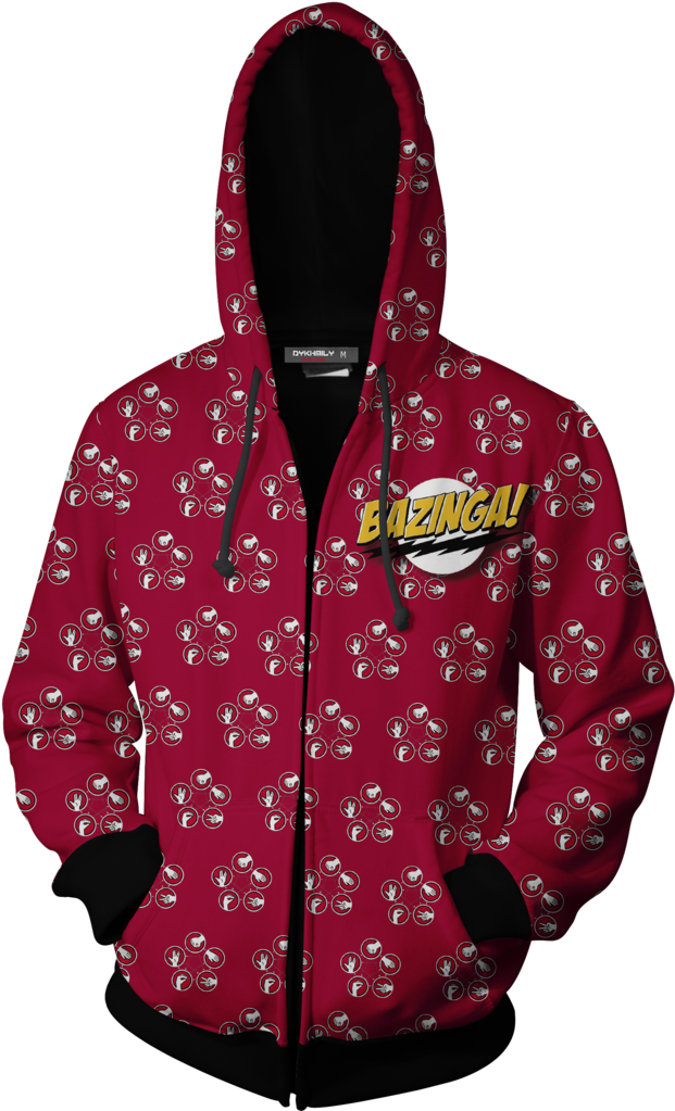 The Big Bang Theory Zip Up Hoodie (1024x1024), Png Download