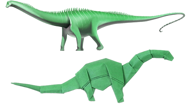 Como Fazer Um Dinossauro De Origami (800x480), Png Download