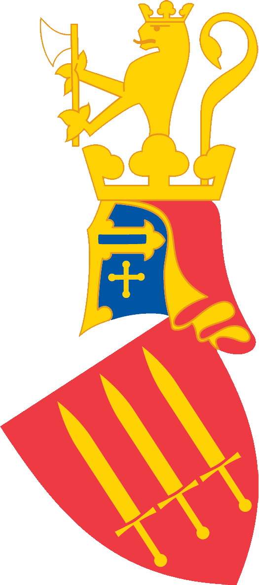 Coat Of Arms Of The Norwegian Chief Of Defence (525x1184), Png Download
