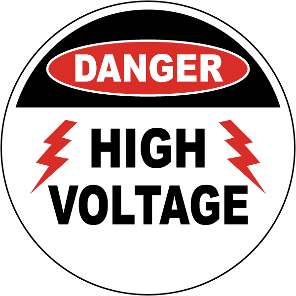 Download Danger High Voltage Floor Sign PNG Image with No Background -  
