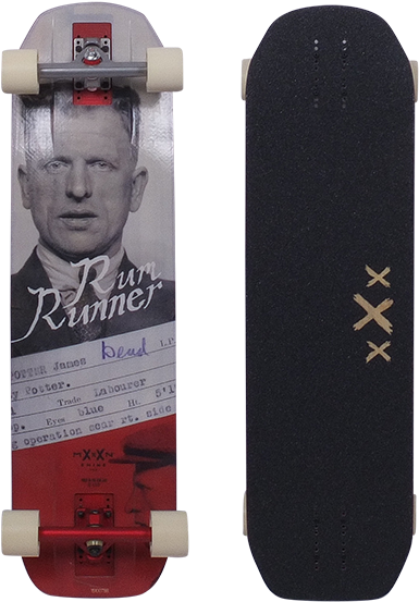 Moonshine Rum Runner 35" Convict Longboard Complete (540x640), Png Download