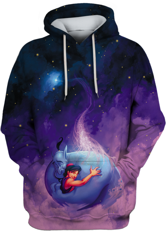 3d Aladdin And The Magic Lamp Full Print T Shirt (800x799), Png Download