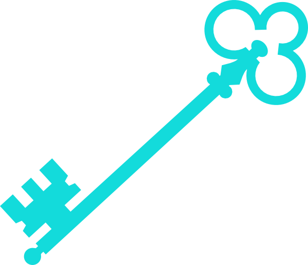 Aqua Key Svg Clip Arts 600 X 517 Px (600x517), Png Download