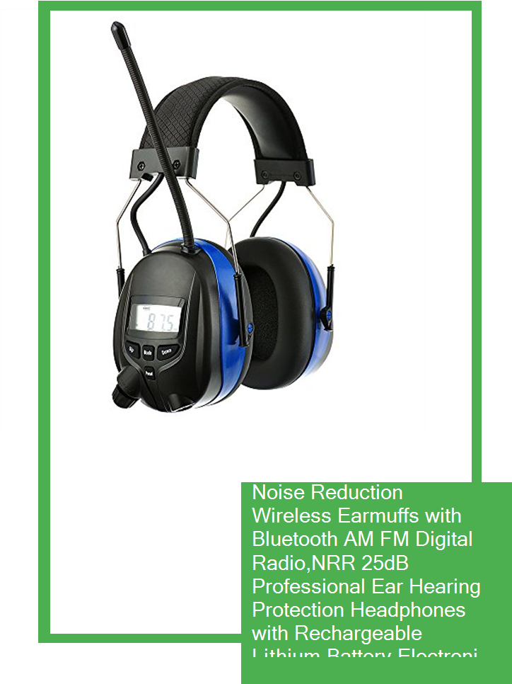 Noise Reduction Wireless Earmuffs With Bluetooth Am (735x1100), Png Download