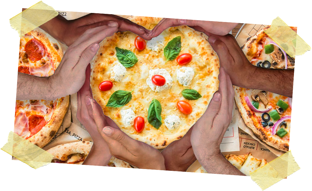 Lotsa Stone Fired Pizza (1037x634), Png Download