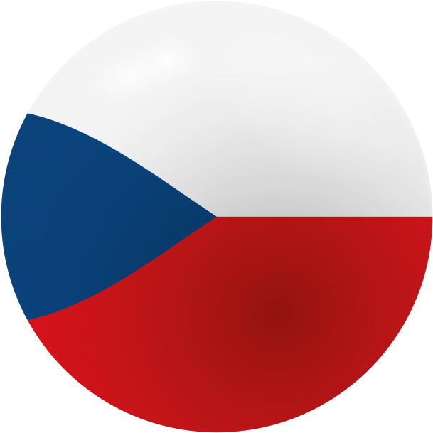 Czech Republic Flag Round Button (866x650), Png Download