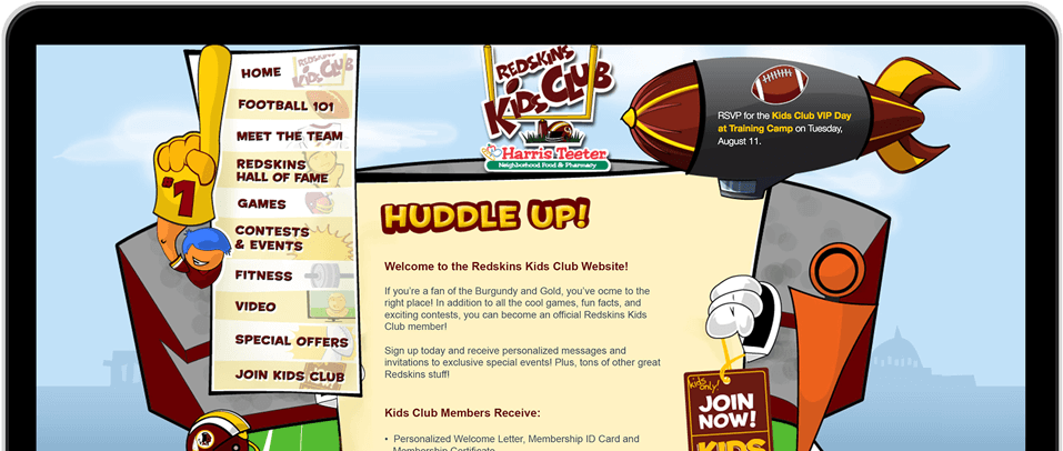 Redskins Kids Club (1200x405), Png Download