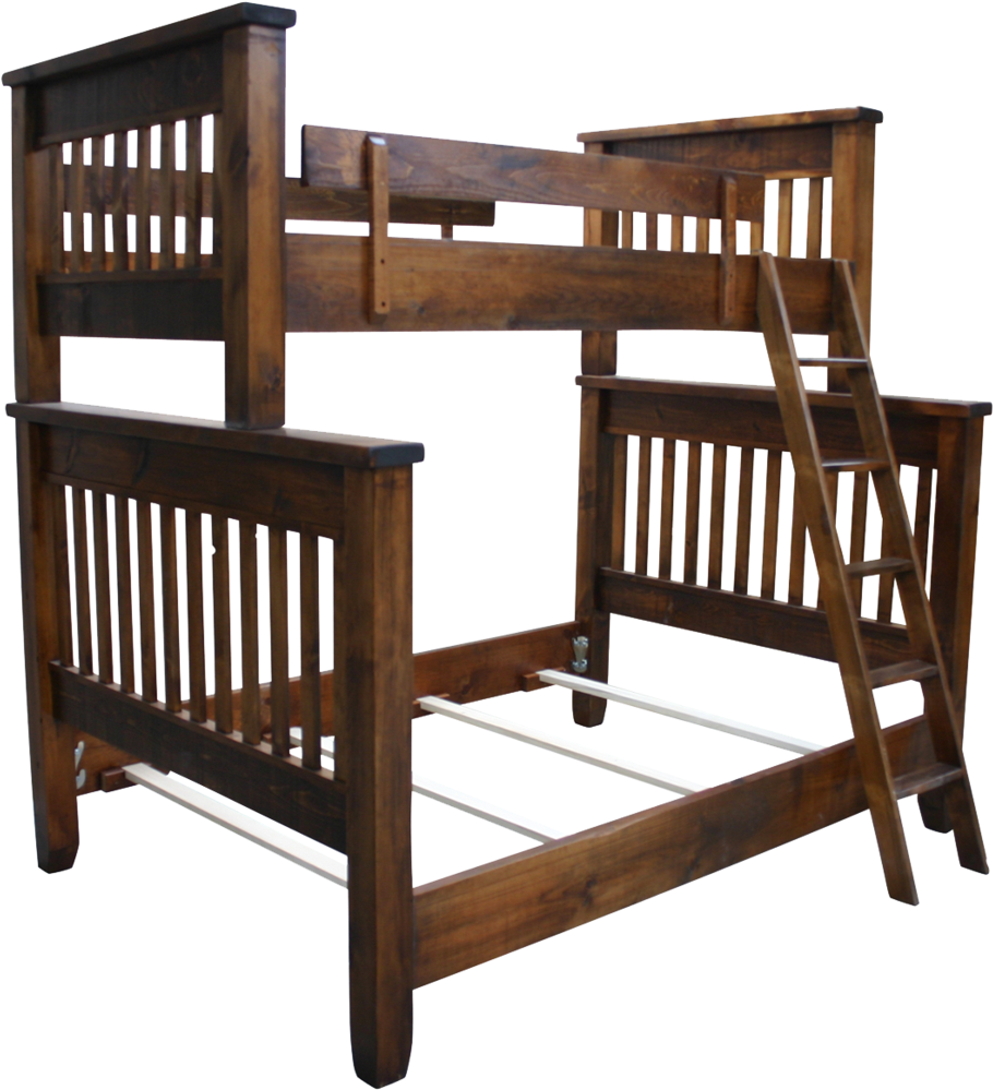Dakota Rough Cut Bunk Bed (946x1024), Png Download