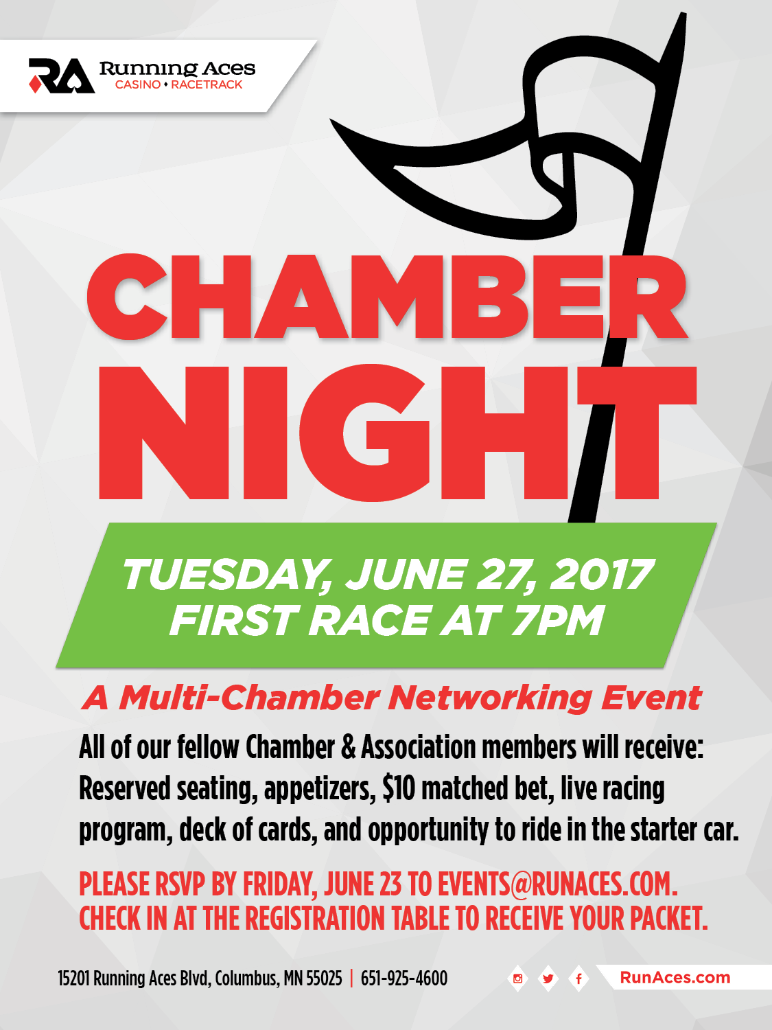 Chamber Night At Running Aces (1125x1500), Png Download