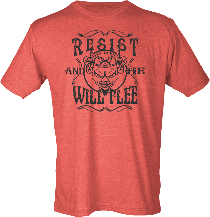 Resist The Devil T-shirt (864x864), Png Download