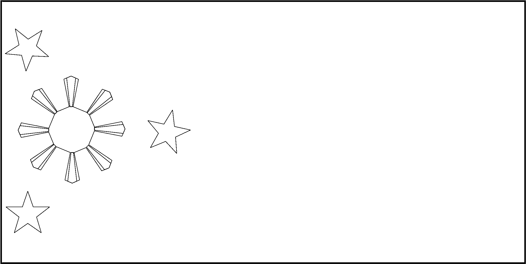 Philippines Flag Logo Black And White (2400x2400), Png Download