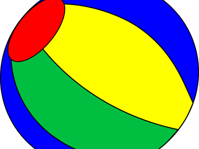 Beach Ball Clipart Cartoon (640x480), Png Download