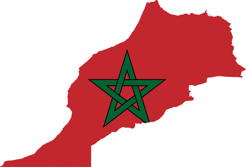 Moroccan Flag And Territory (800x543), Png Download
