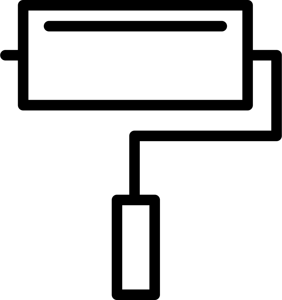 Paint Roller With Shine Comments (922x980), Png Download