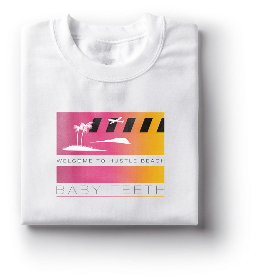 Hustle Beach 02 T-shirt (1000x1000), Png Download