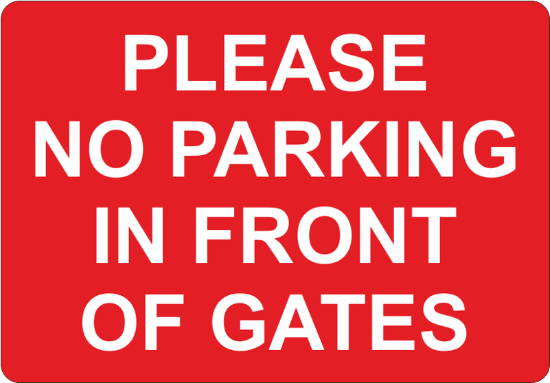 Download No Parking In Front Of Gates Sign PNG Image with No Background