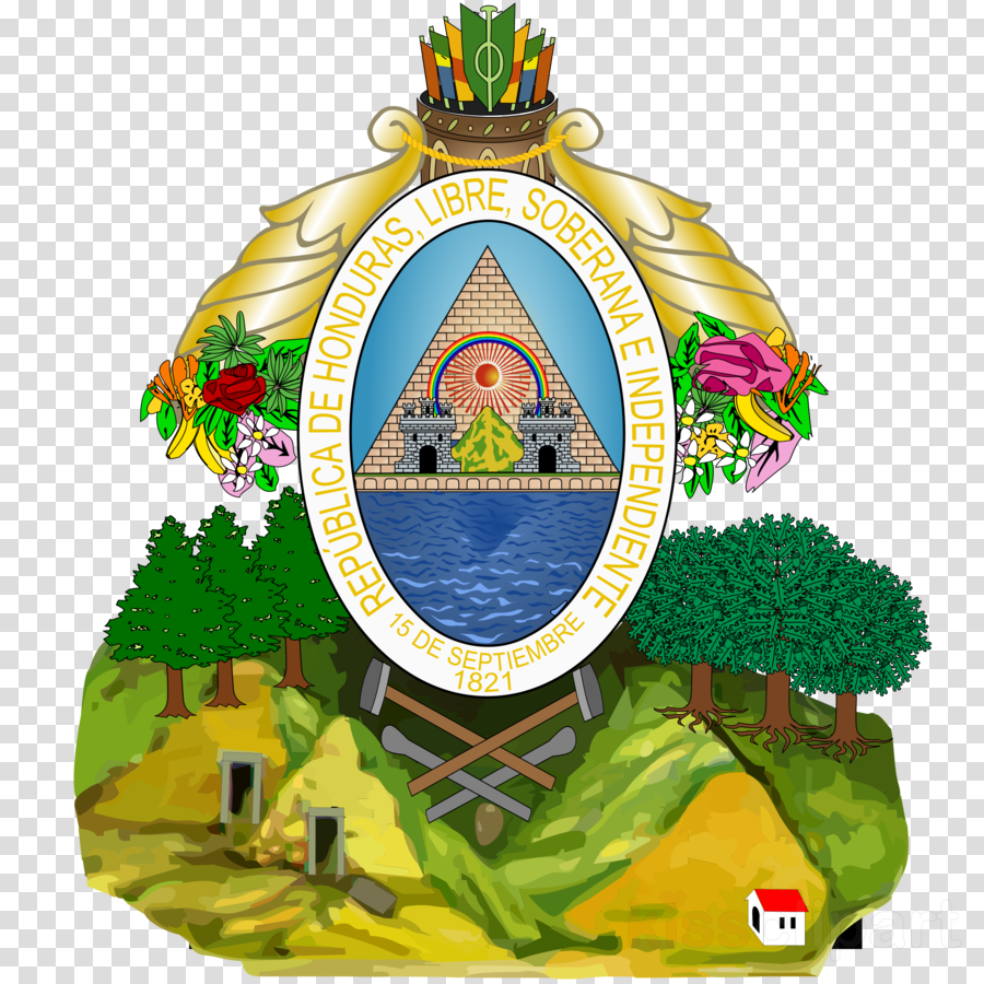 Honduras Shield Clipart Coat Of Arms Of Honduras Flag (900x900), Png Download