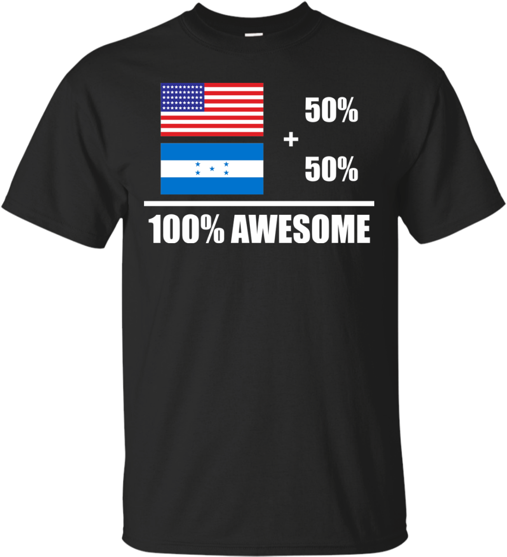 Honduras Half Honduran Half American 100 Honduras Flag (1155x1155), Png Download