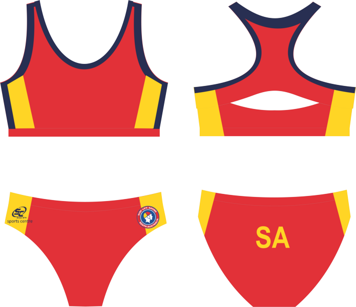 Sublimated Women's 2 Piece Bathers (695x600), Png Download