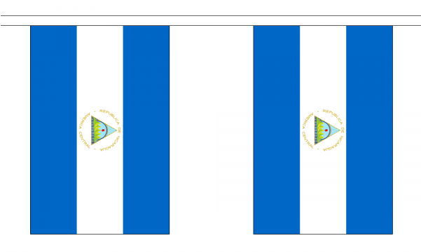 Nicaragua Flag Bunting (600x600), Png Download