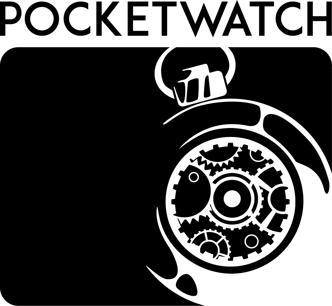 Pocketwatch Games Logo (1078x994), Png Download