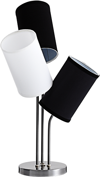 Image For Brushed Metal Table Lamp With Black And White (519x804), Png Download